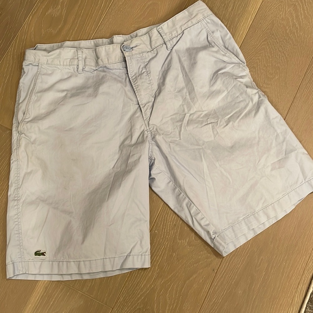 Mens Lacoste baby blue shorts size 34